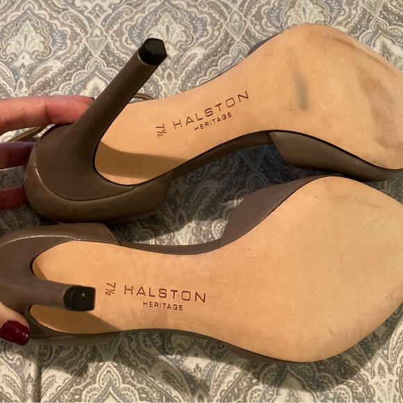 Halston Heritage Leather Grey Pumps - Picture 11 of 11